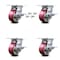 Service Caster 4 Inch Poly on Aluminum Caster Set with Roller Bearings and Brakes/Swivel Locks SCC-35S420-PAR-SLB-BSL-4 - alternate 4
